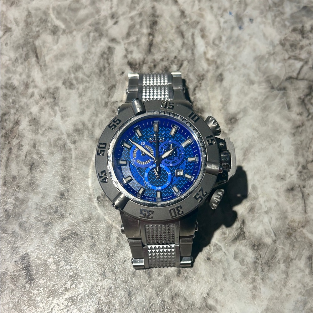 Invicta Silver Stainless Steel Caseback Diver Watch | Sub Aqua Noma lll